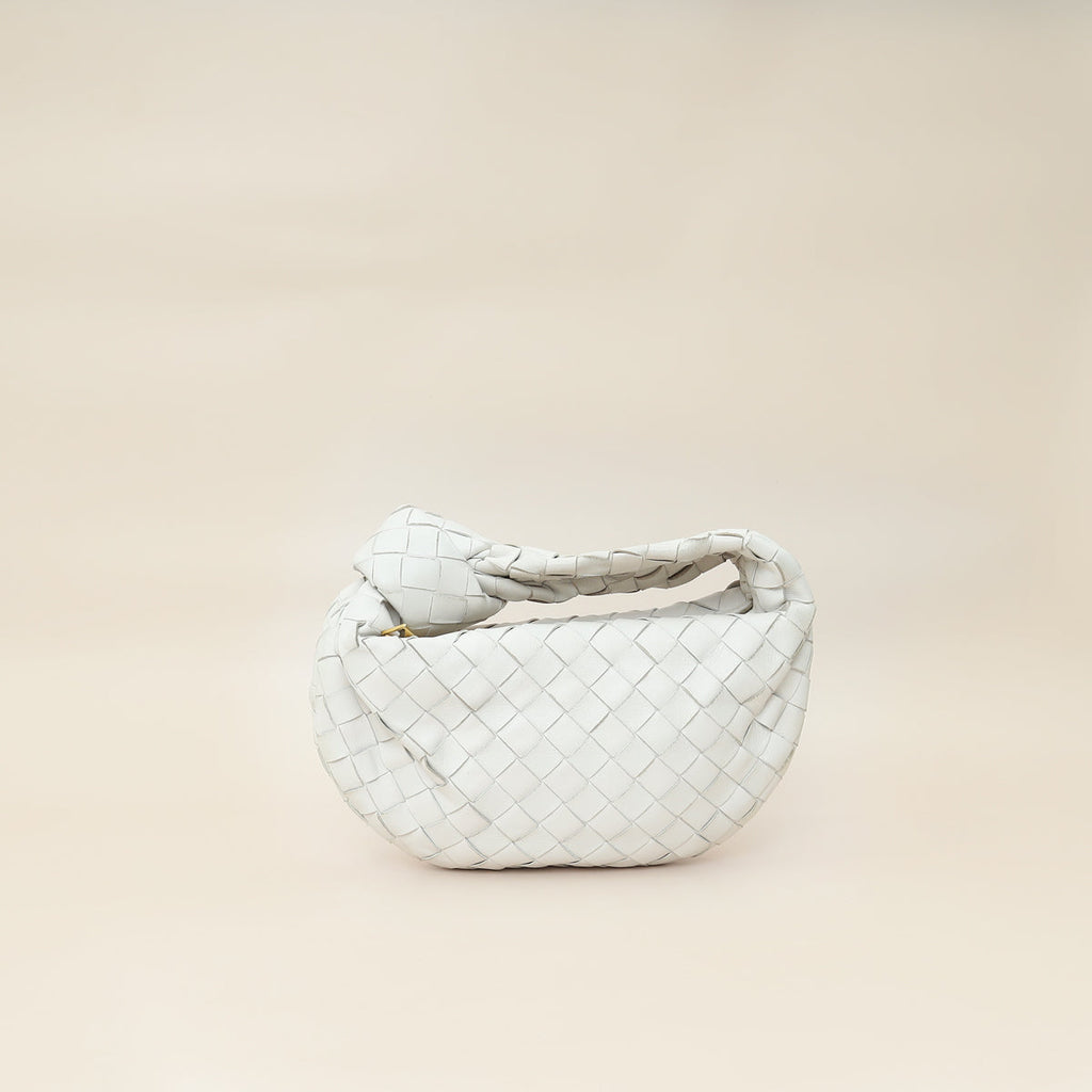 Bottega Veneta Chalk Intrecciato Nappa Mini Jodie Bag