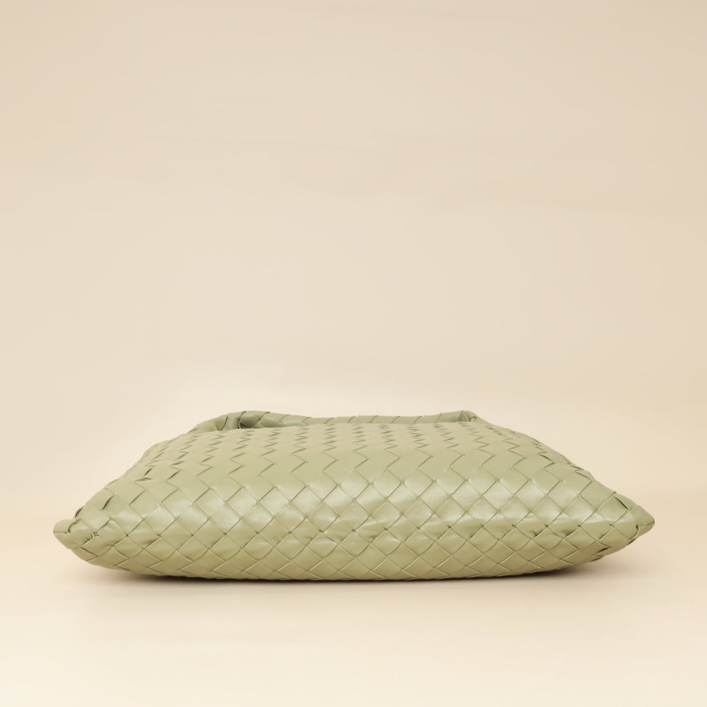 Bottega Veneta Travertine Intrecciato Hop Hobo Bag