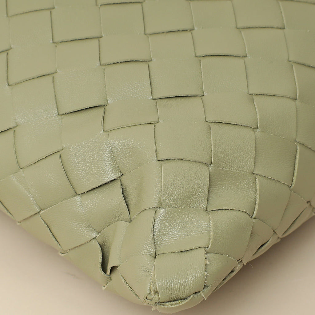 Bottega Veneta Travertine Intrecciato Hop Hobo Bag