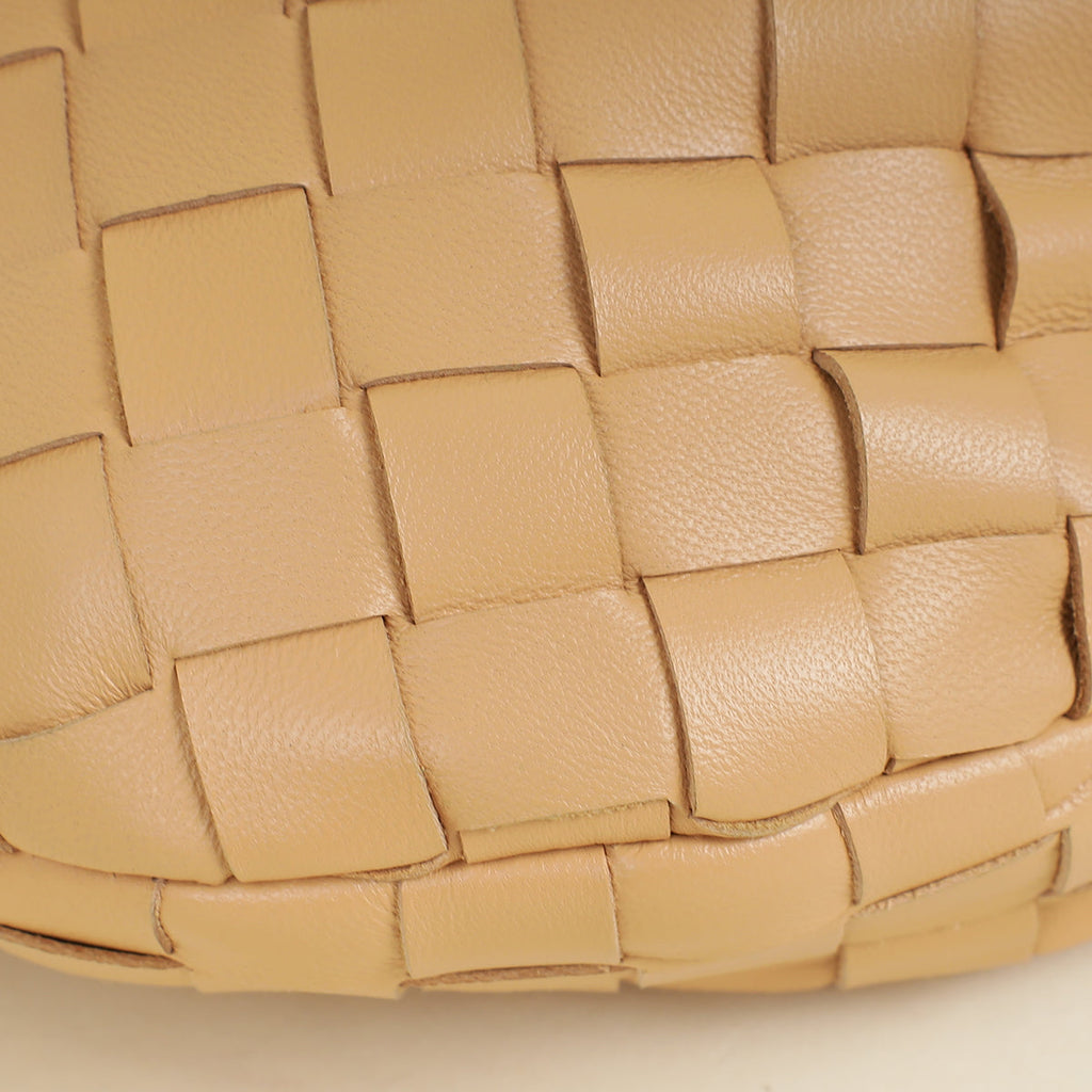 Bottega Veneta Beige Intrecciato Chain Mini Jodie Bag