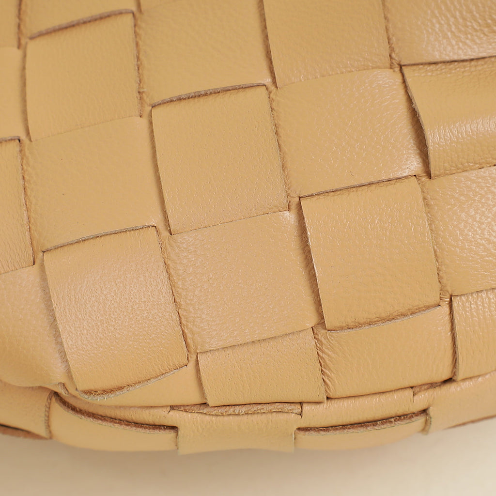 Bottega Veneta Beige Intrecciato Chain Mini Jodie Bag