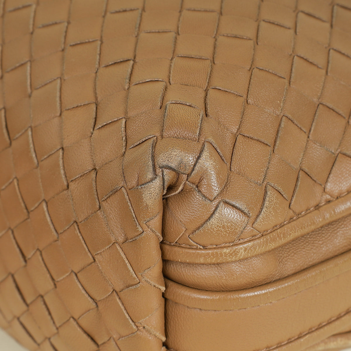 Bottega Veneta Brown Intrecciato Nodini Crossbody Bag