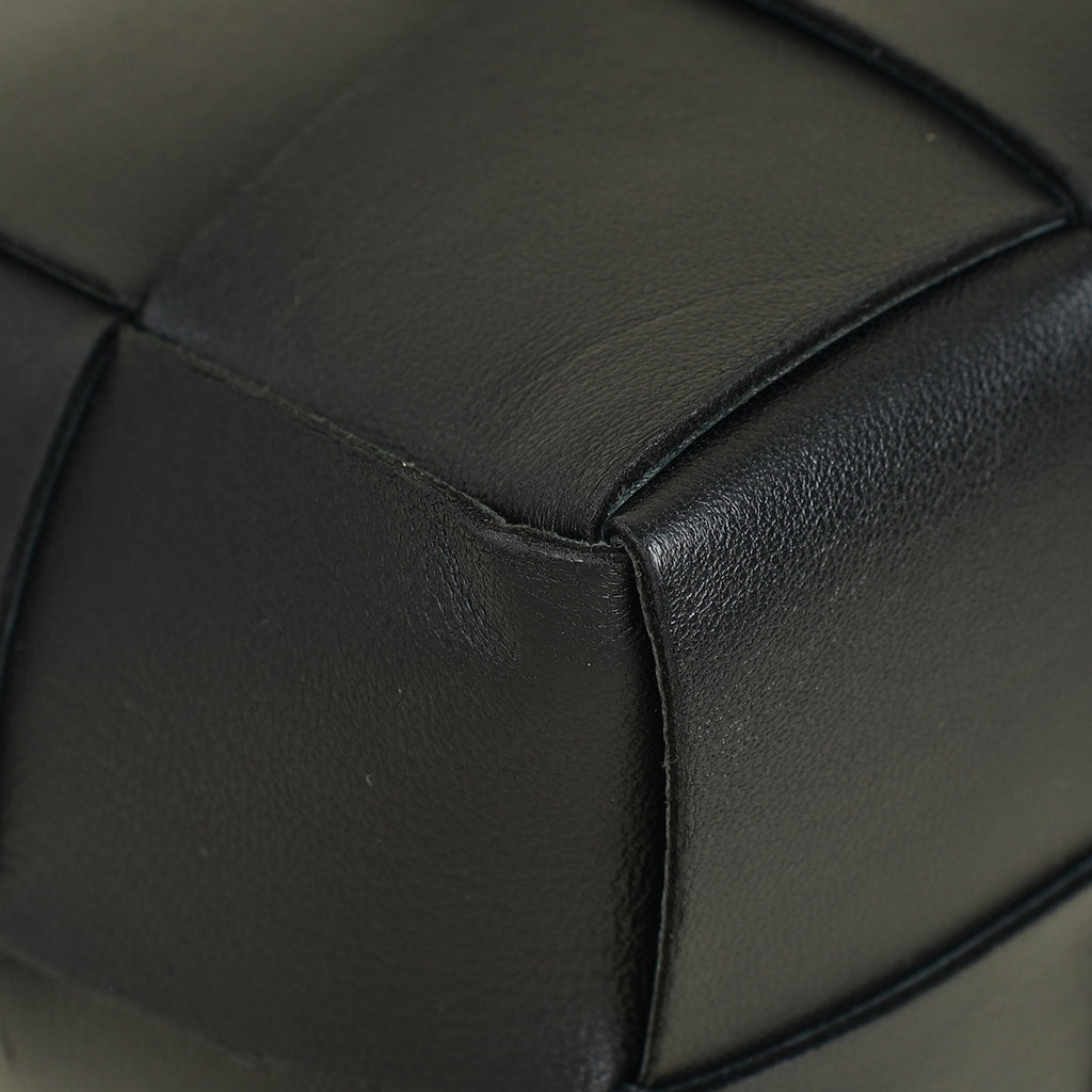 Bottega Veneta Black Mini Cassette Bucket Bag