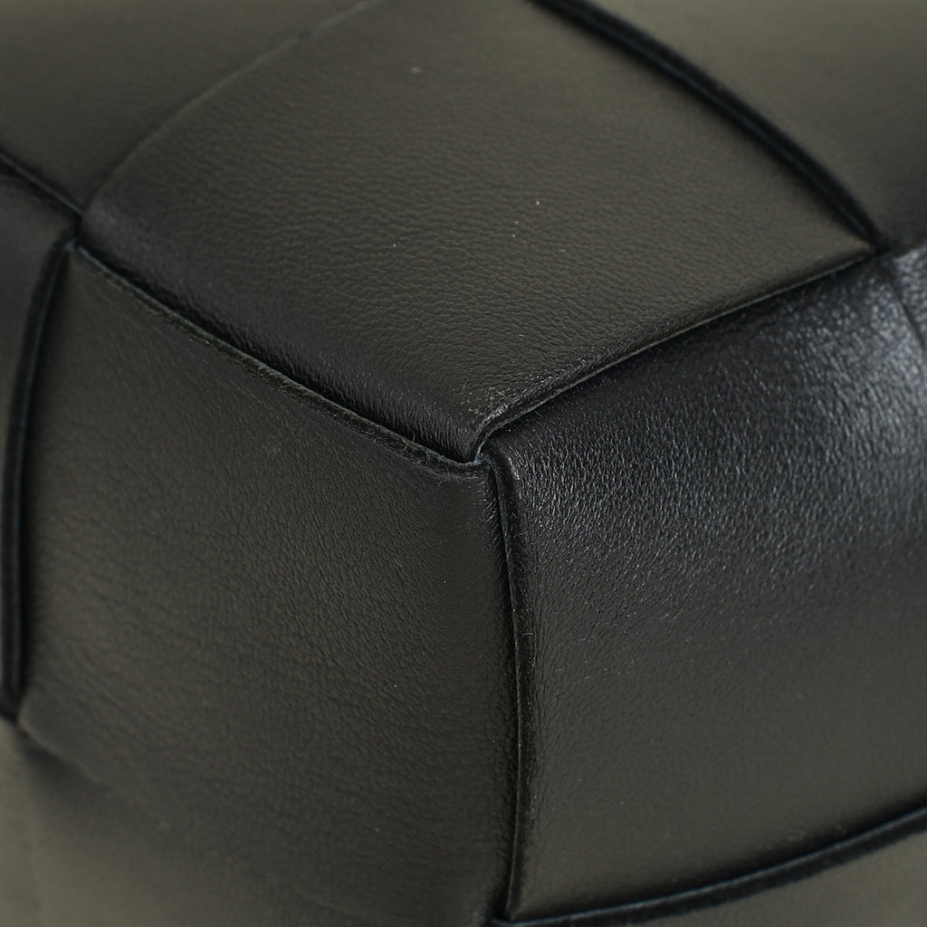 Bottega Veneta Black Mini Cassette Bucket Bag