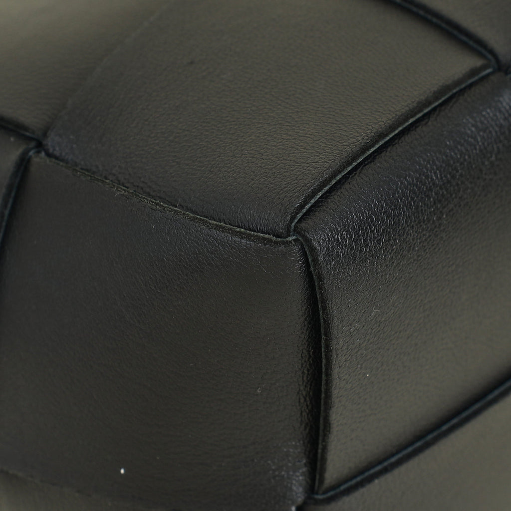 Bottega Veneta Black Mini Cassette Bucket Bag