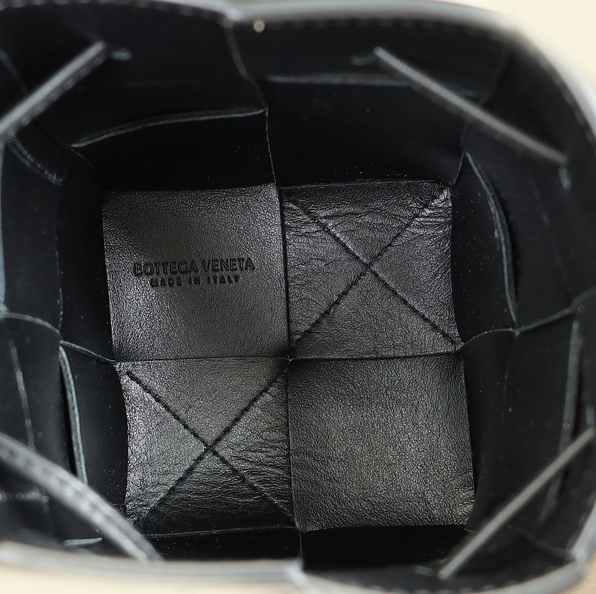 Bottega Veneta Black Mini Cassette Bucket Bag