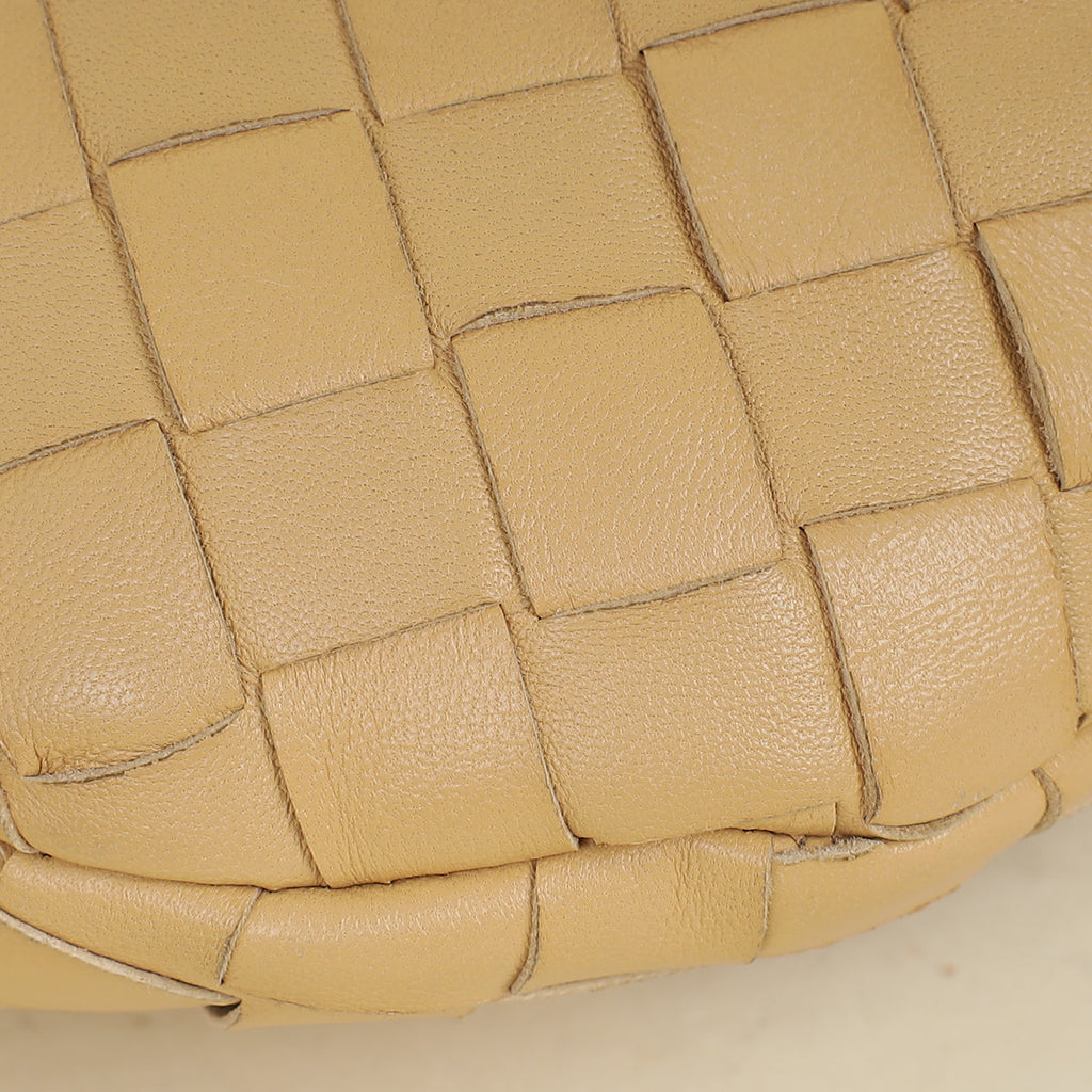 Bottega Veneta Beige Intrecciato Mini Jodie Bag