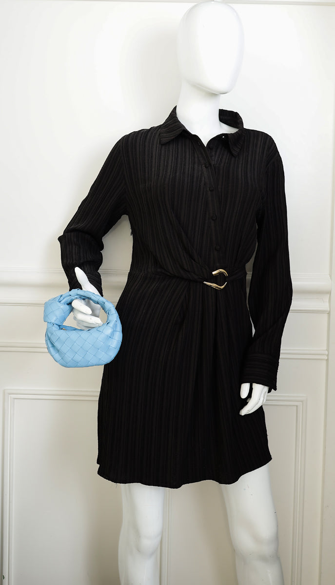 Bottega Veneta Blue Intrecciato Micro Candy Jodie Bag