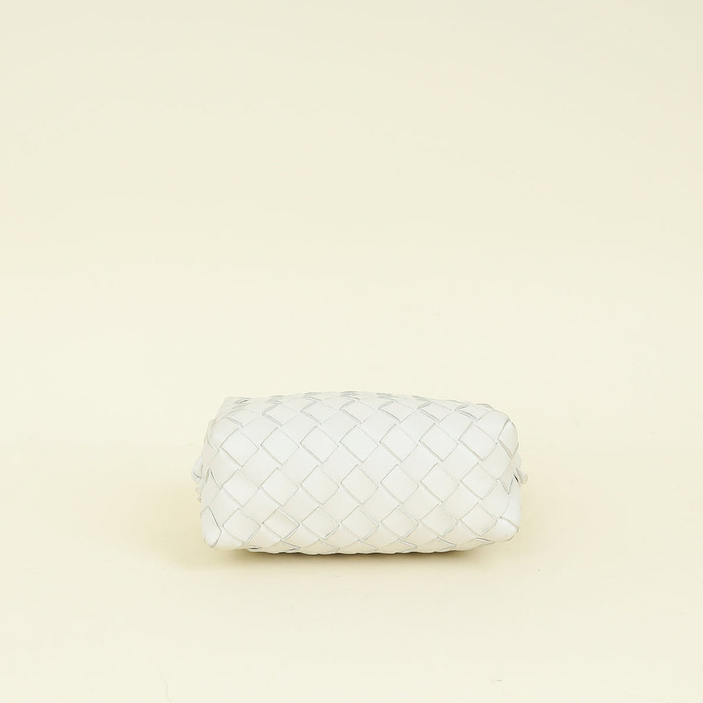 Bottega Veneta White Mini Loop Camera Bag