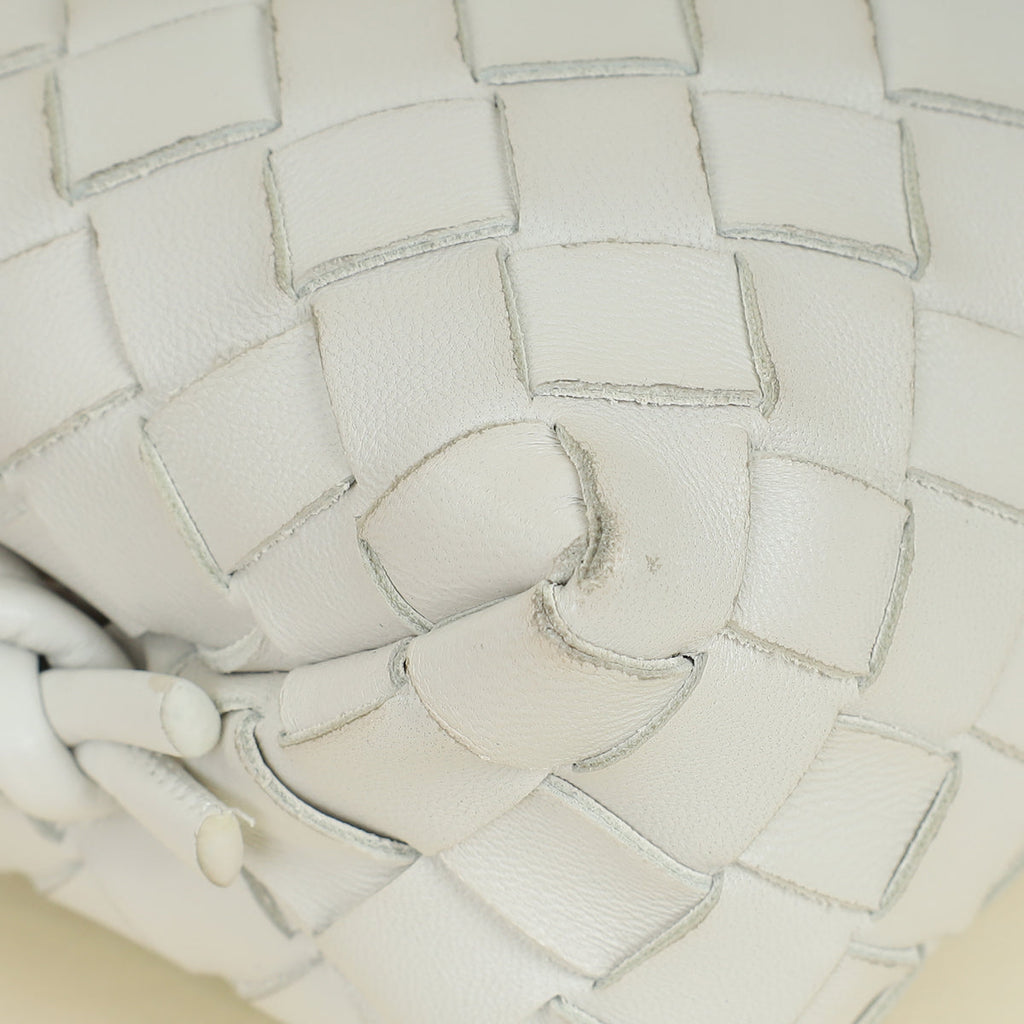 Bottega Veneta White Mini Loop Camera Bag