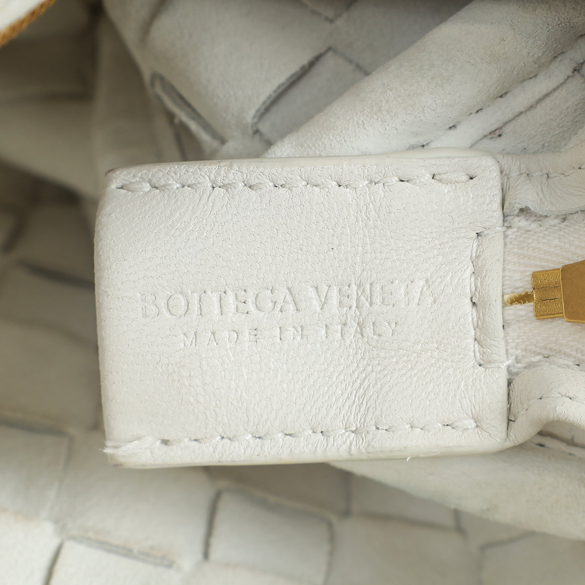 Bottega Veneta White Mini Loop Camera Bag