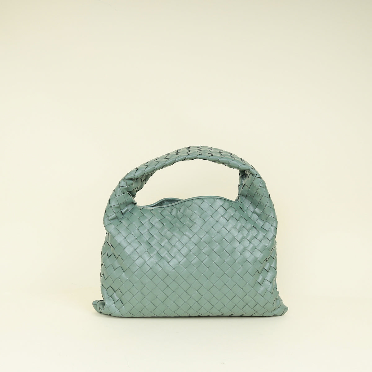 Bottega Veneta Aloe Green Intrecciato Hop Hobo Bag