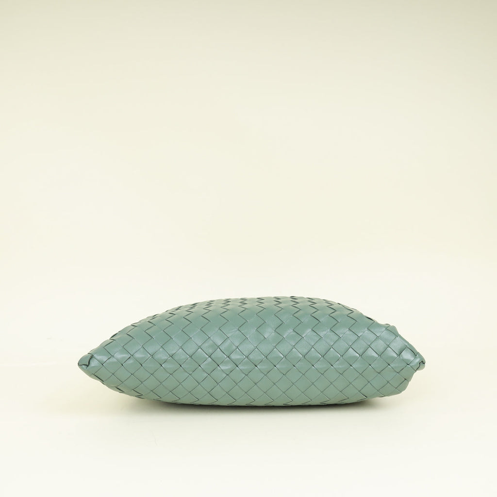 Bottega Veneta Aloe Green Intrecciato Hop Hobo Bag