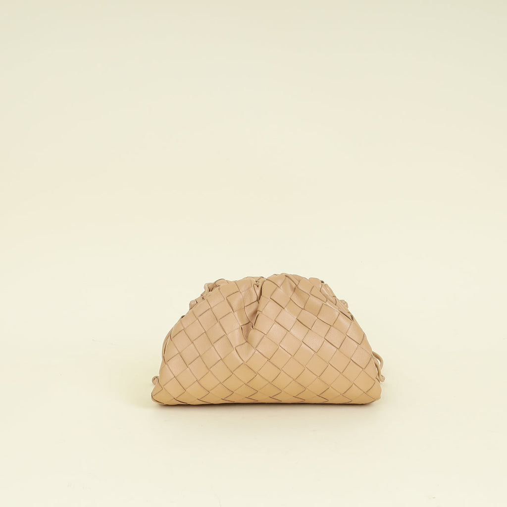 Bottega Veneta Beige Intrecciato Nappa Mini Pouch Bag