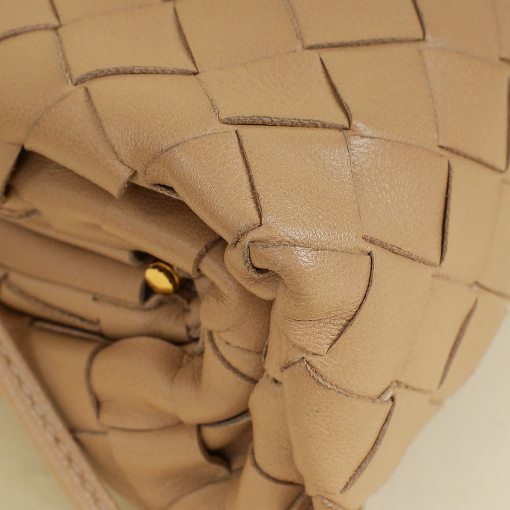 Bottega Veneta Beige Intrecciato Nappa Mini Pouch Bag