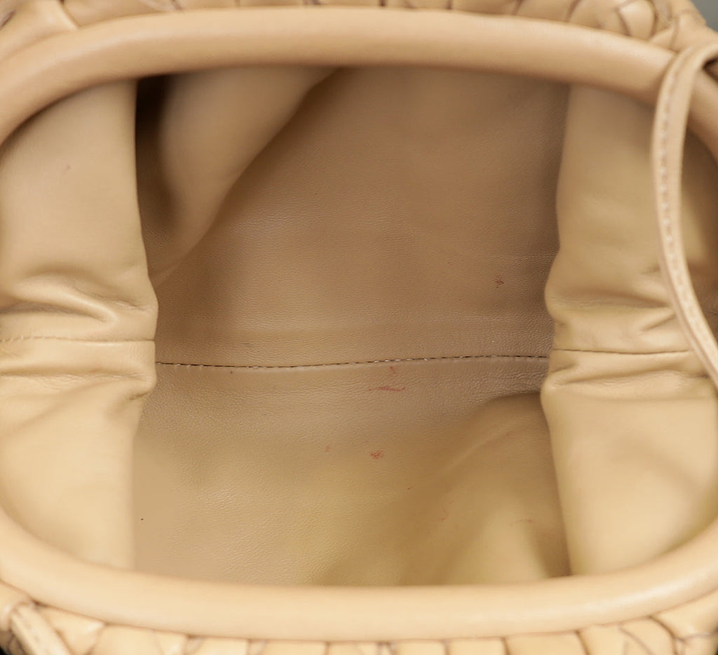 Bottega Veneta Beige Intrecciato Nappa Mini Pouch Bag