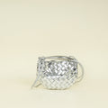 Bottega Veneta Metallic Silver Metallic Intrecciato Mini Sardine Bag