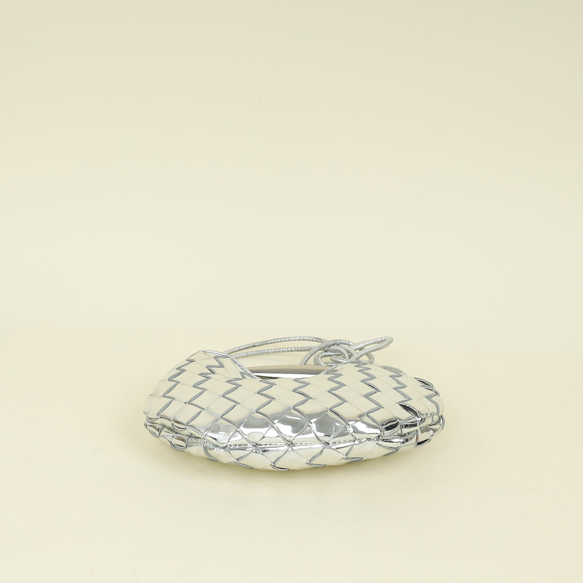 Bottega Veneta Metallic Silver Metallic Intrecciato Mini Sardine Bag