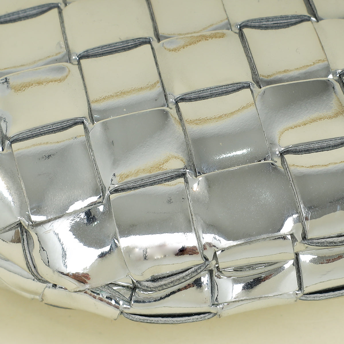 Bottega Veneta Metallic Silver Metallic Intrecciato Mini Sardine Bag