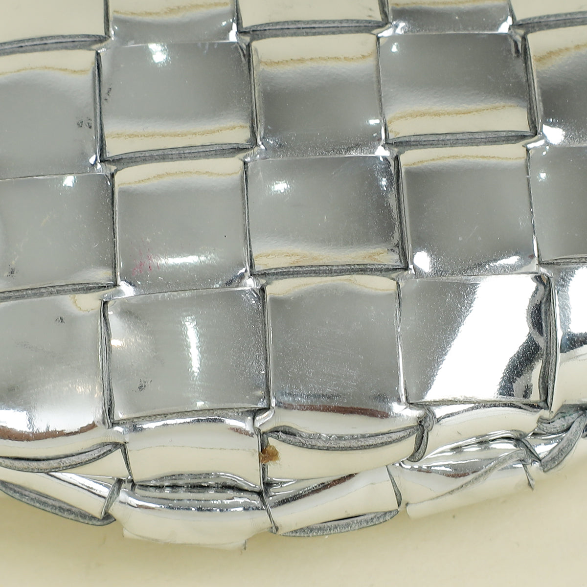 Bottega Veneta Metallic Silver Metallic Intrecciato Mini Sardine Bag
