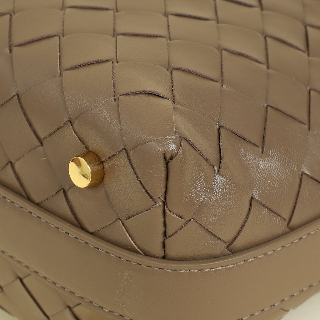 Bottega Veneta Brown Intrecciato Wallace Mini Bag