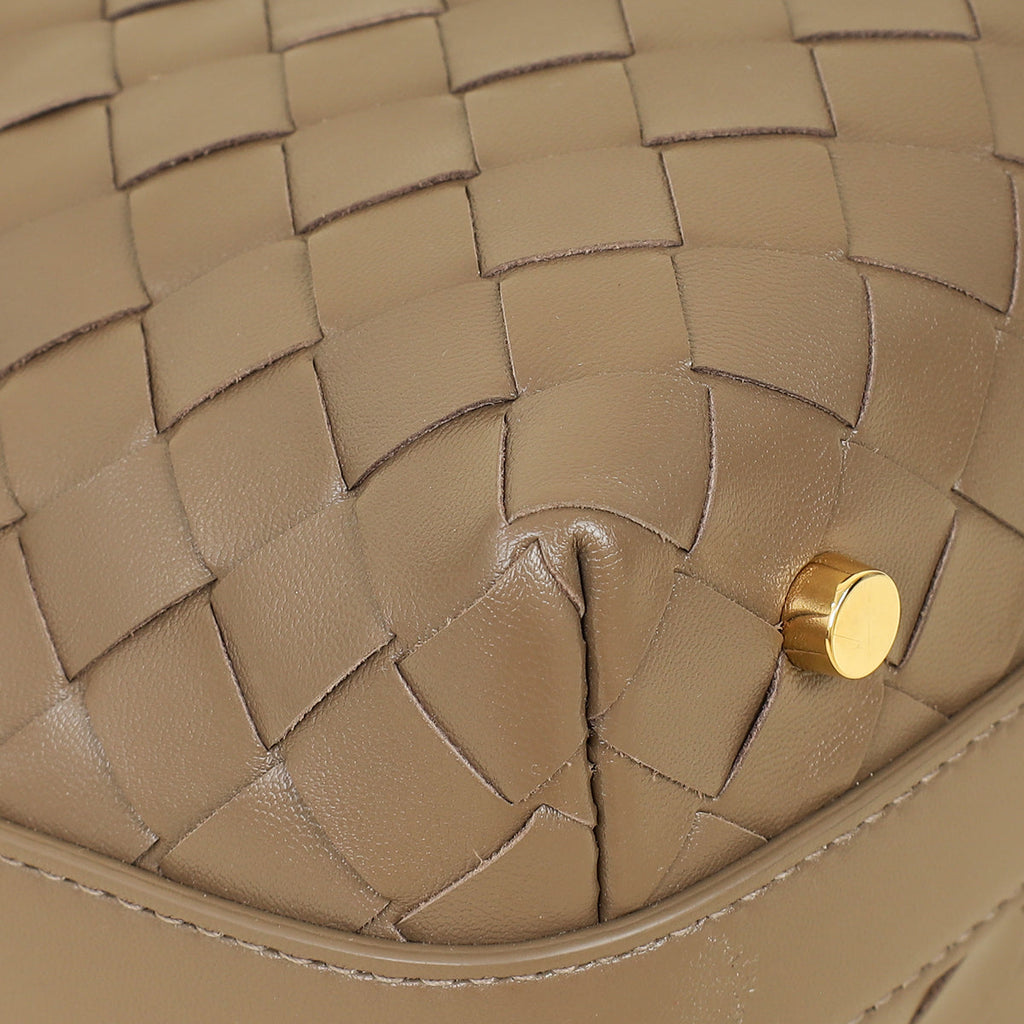Bottega Veneta Brown Intrecciato Wallace Mini Bag