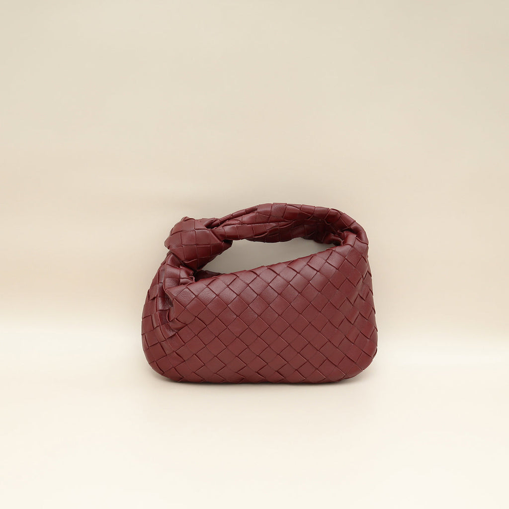 Bottega Veneta Burgundy Intrecciato Nappa Jodie Mini Bag