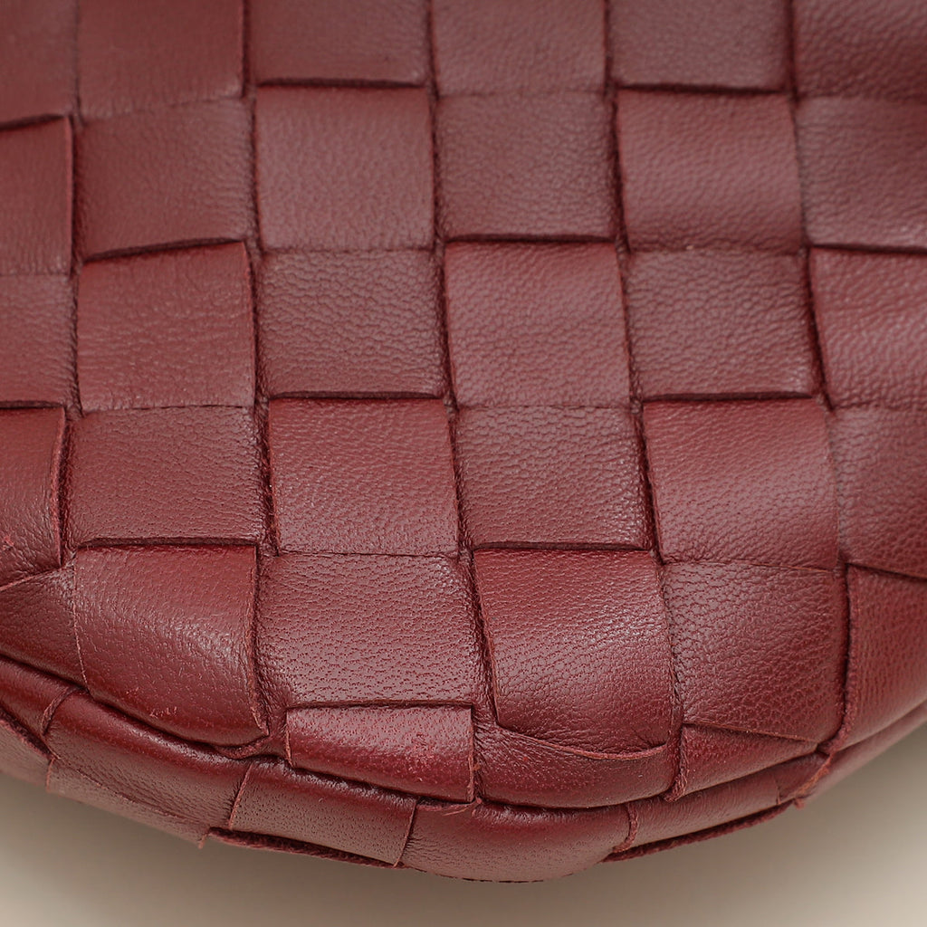 Bottega Veneta Burgundy Intrecciato Nappa Jodie Mini Bag