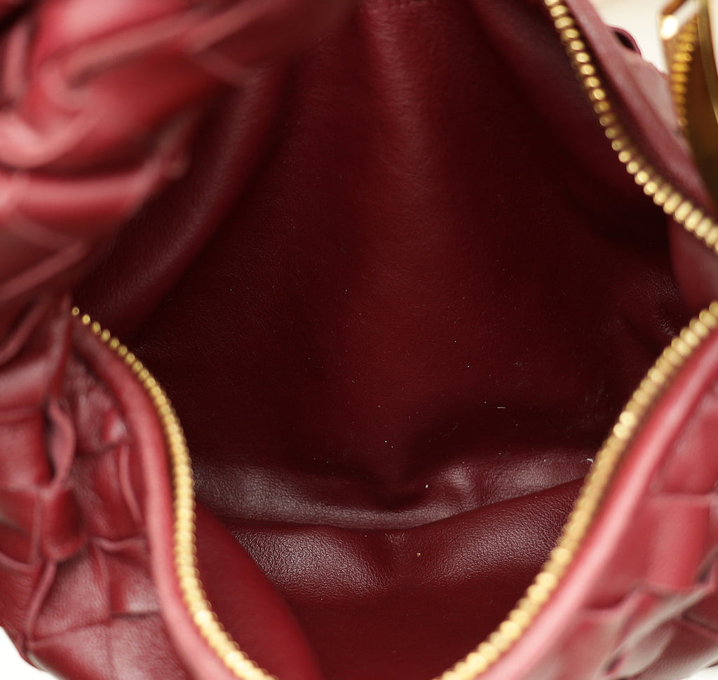Bottega Veneta Burgundy Intrecciato Nappa Jodie Mini Bag