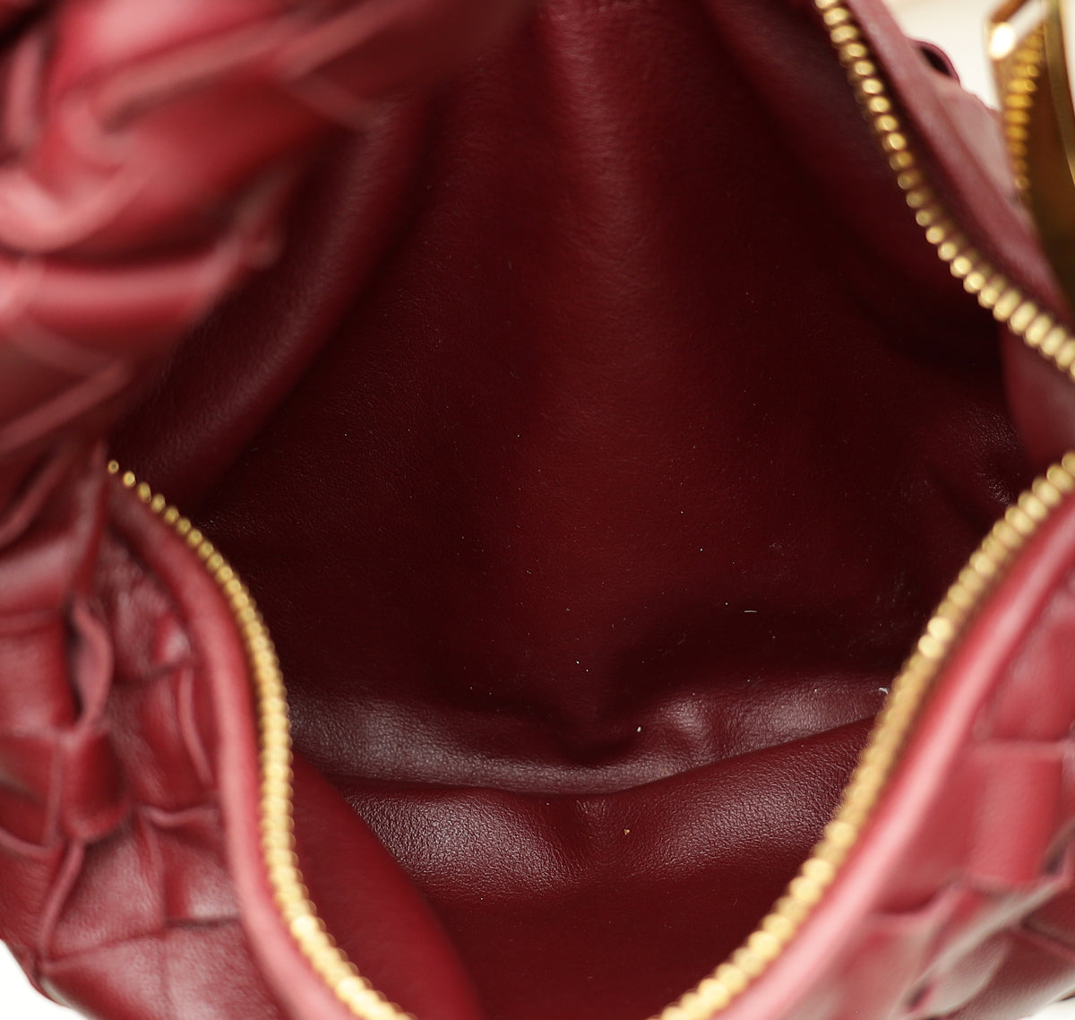 Bottega Veneta Burgundy Intrecciato Nappa Jodie Mini Bag
