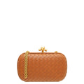 Bottega Veneta Brown Knot Nappa Chain Clutch