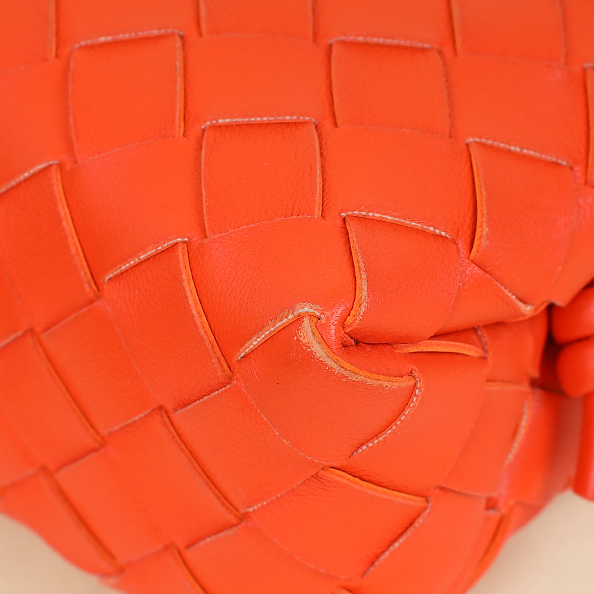 Bottega Veneta Orange Intrecciato Mini Loop Camera Bag