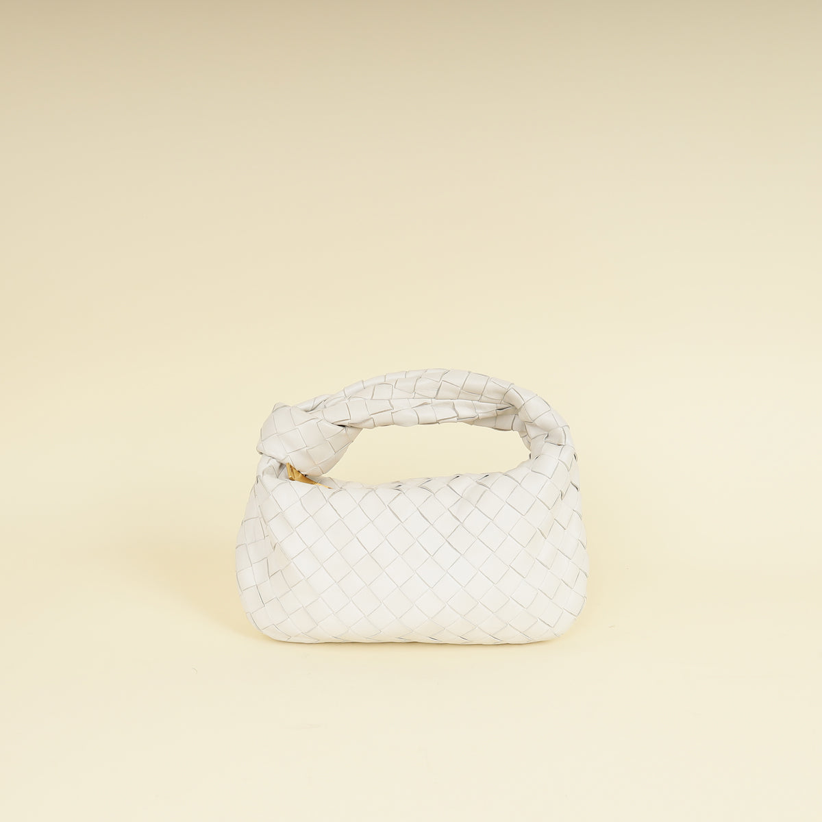 Bottega Veneta White Intrecciato Nappa Jodie Mini Bag