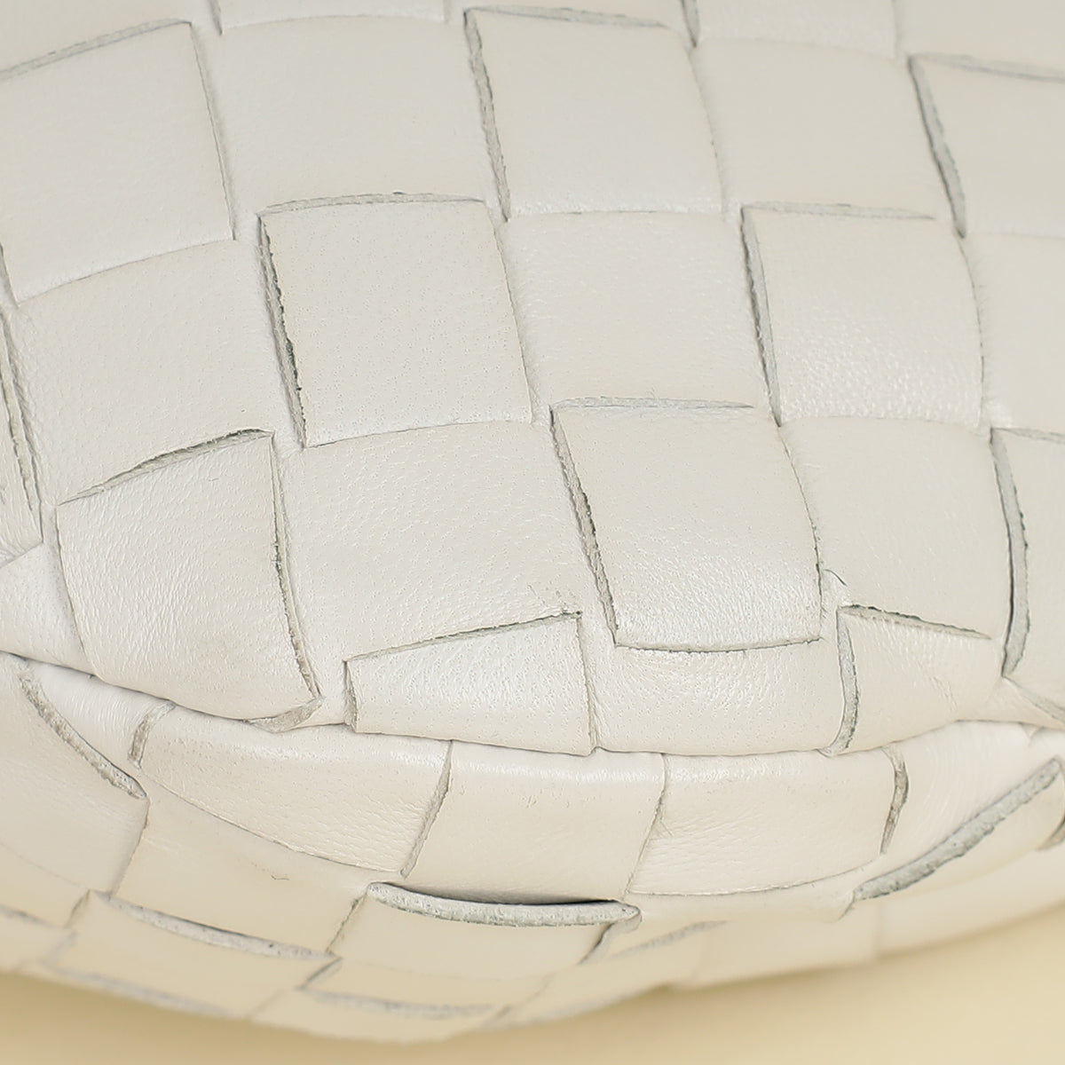 Bottega Veneta White Intrecciato Nappa Jodie Mini Bag