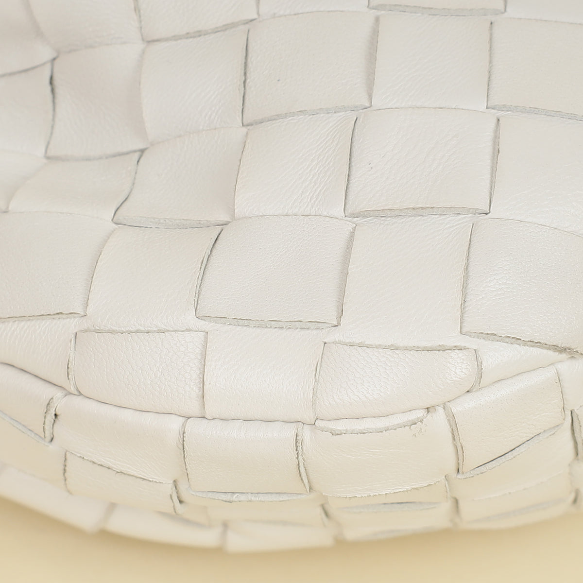 Bottega Veneta White Intrecciato Nappa Jodie Mini Bag