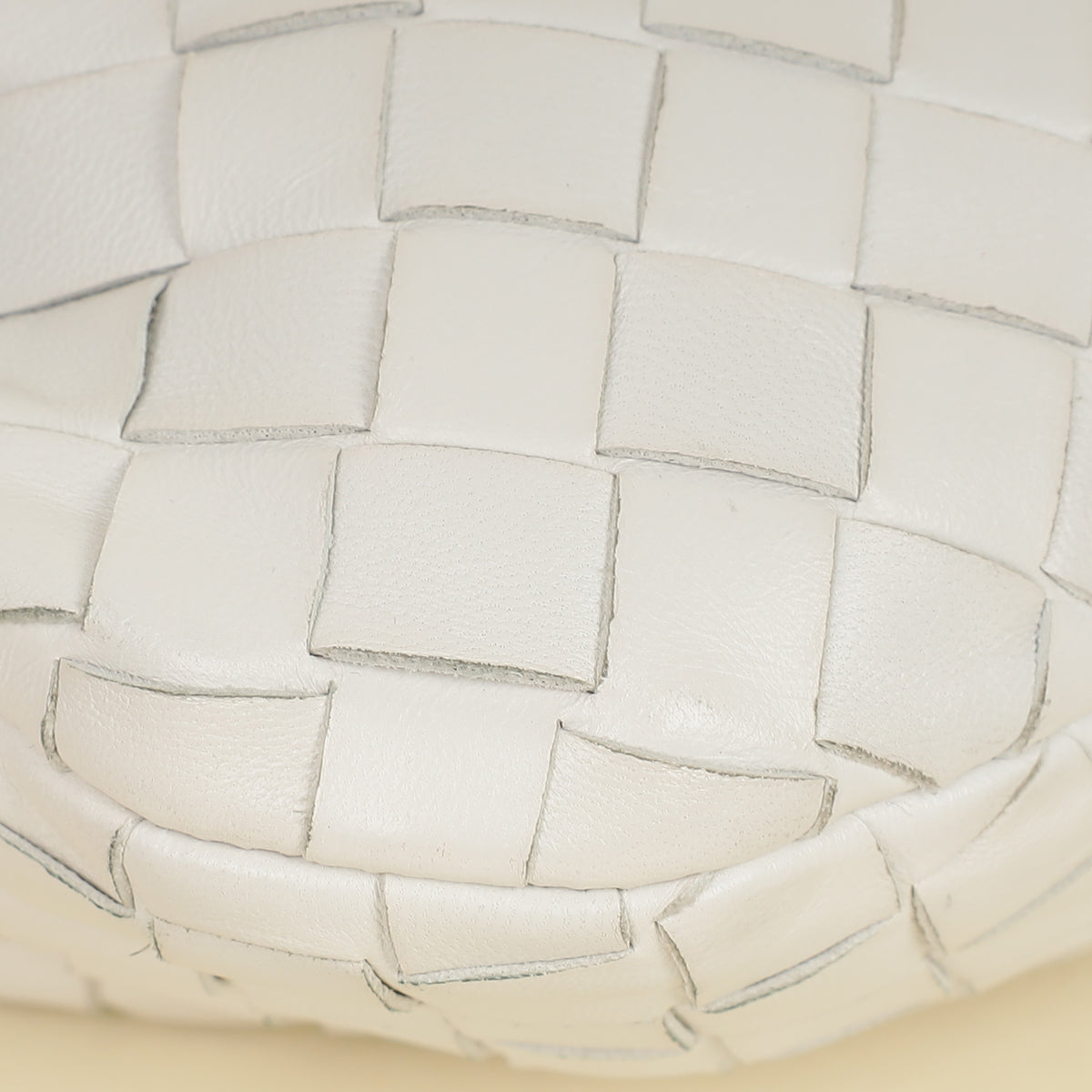 Bottega Veneta White Intrecciato Nappa Jodie Mini Bag