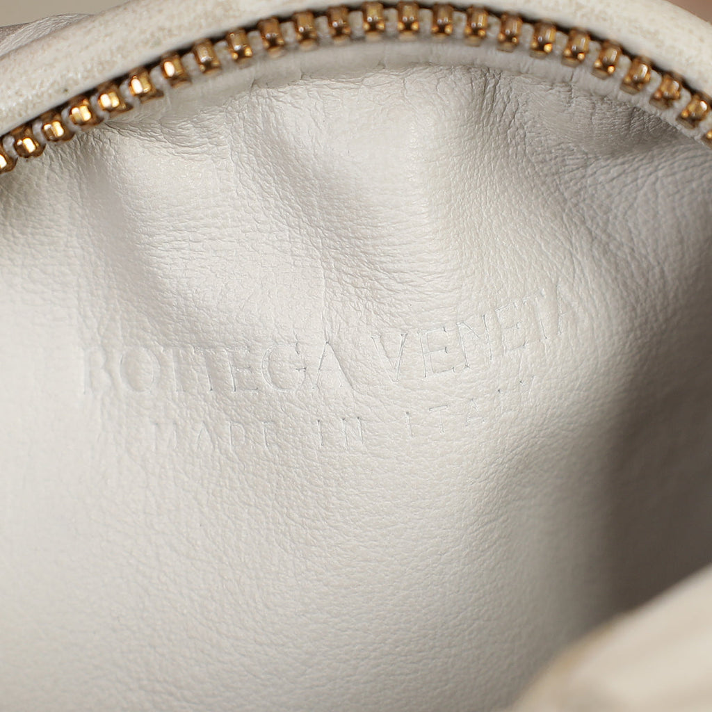Bottega Veneta White Intrecciato Nappa Jodie Mini Bag