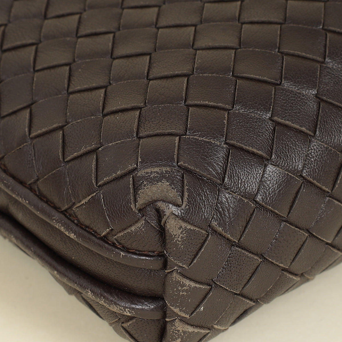 Bottega Veneta Brown Intrecciato Nodini Crossbody Bag