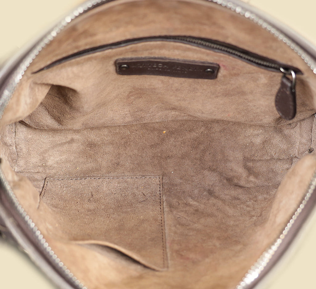 Bottega Veneta Brown Intrecciato Nodini Crossbody Bag