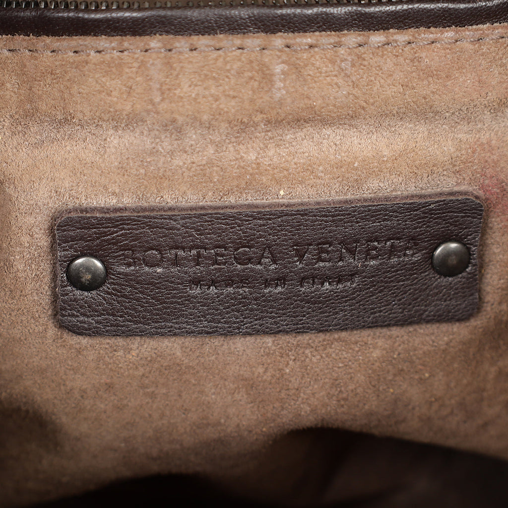 Bottega Veneta Brown Intrecciato Nodini Crossbody Bag