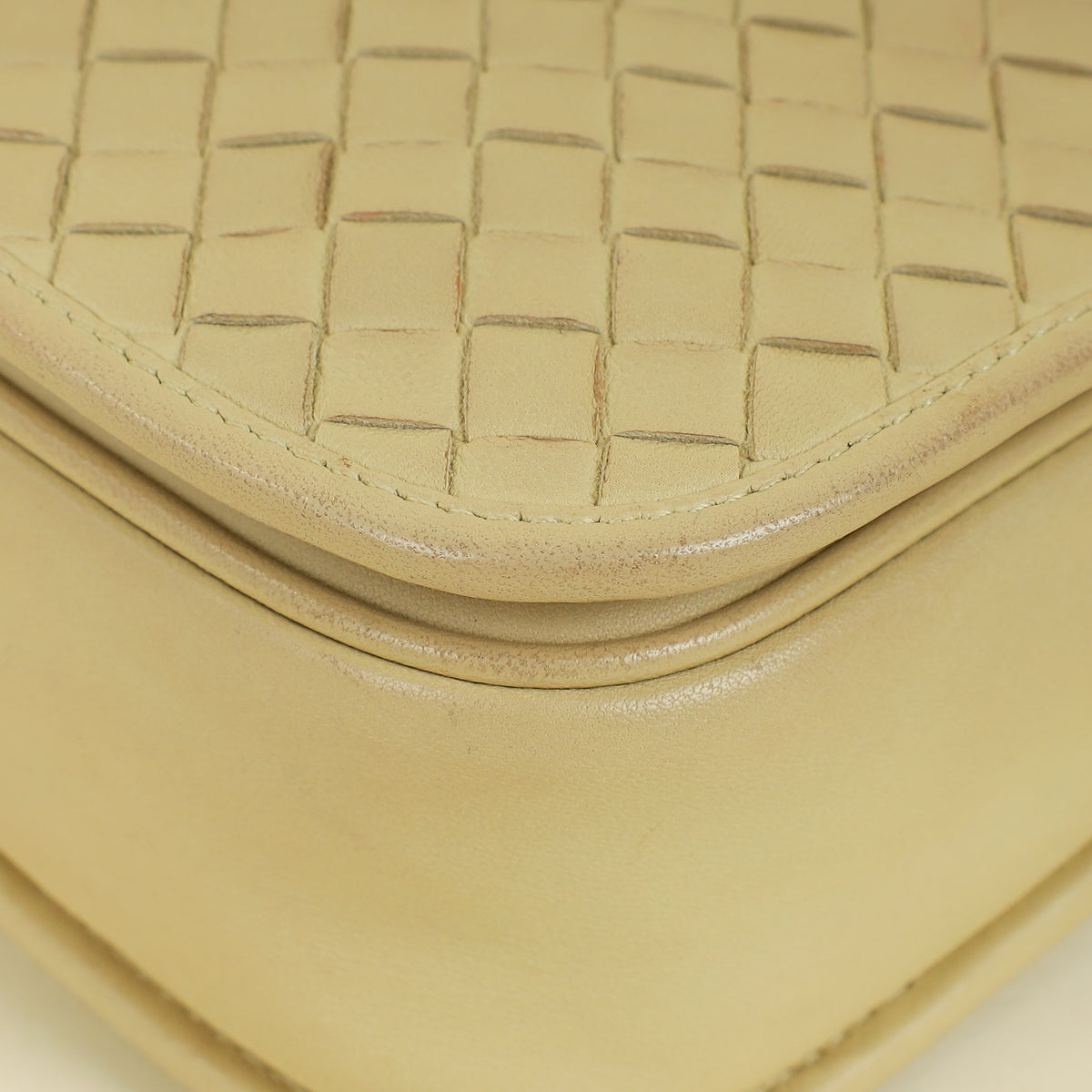 Bottega Veneta Beige Intrecciato Flap Crossbody Bag