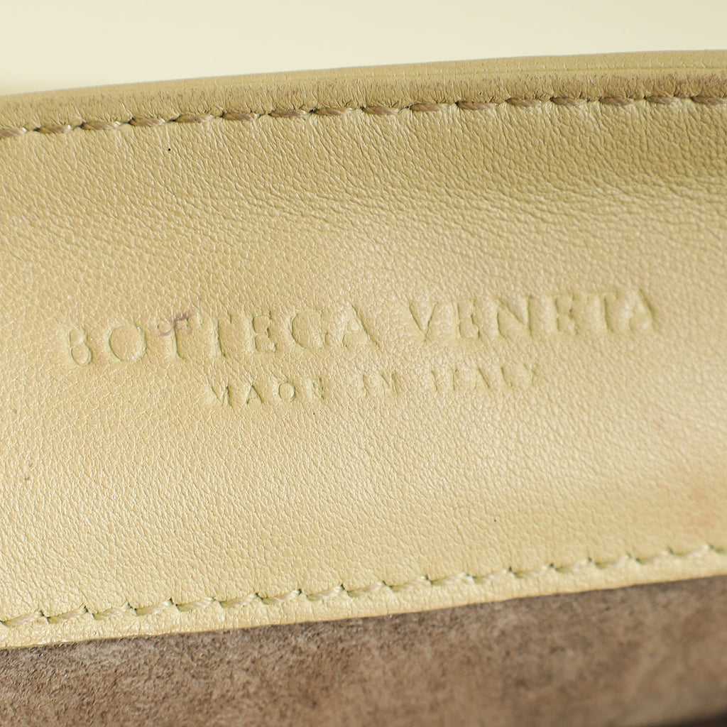 Bottega Veneta Beige Intrecciato Flap Crossbody Bag