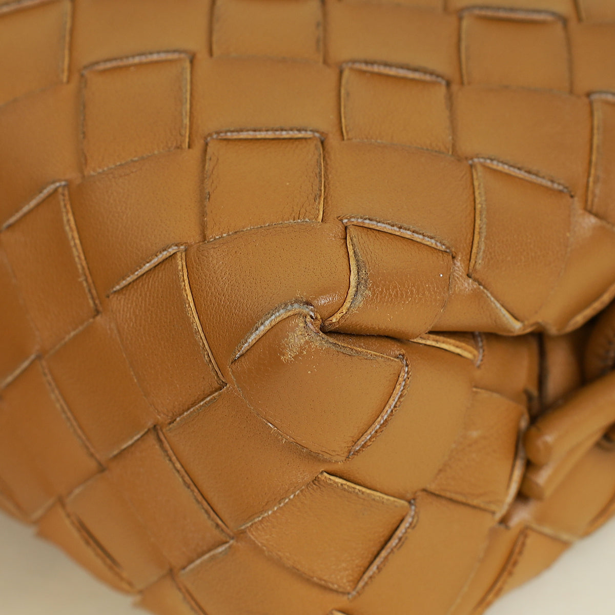 Bottega Veneta Camel Intrecciato Mini Loop Camera Bag