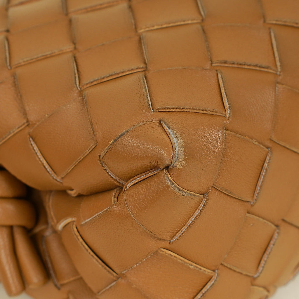 Bottega Veneta Camel Intrecciato Mini Loop Camera Bag
