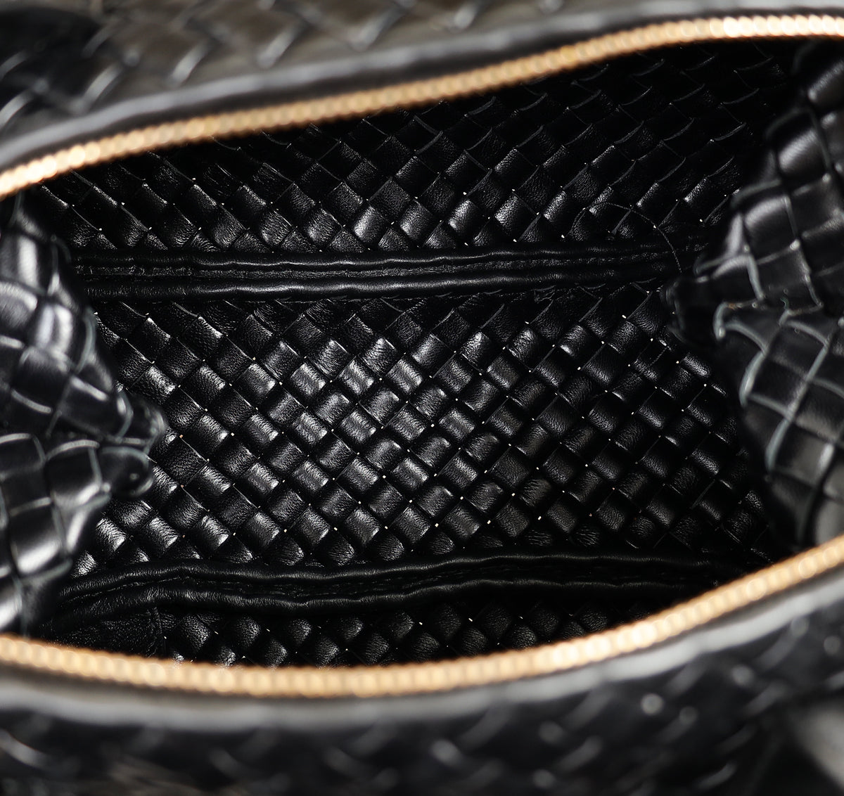 Bottega Veneta Black Padded Intrecciato Bauletto Bag