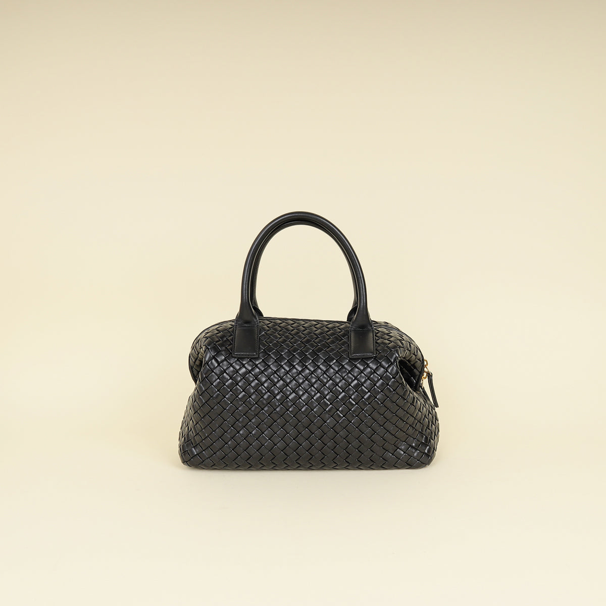 Bottega Veneta Black Padded Intrecciato Bauletto Bag