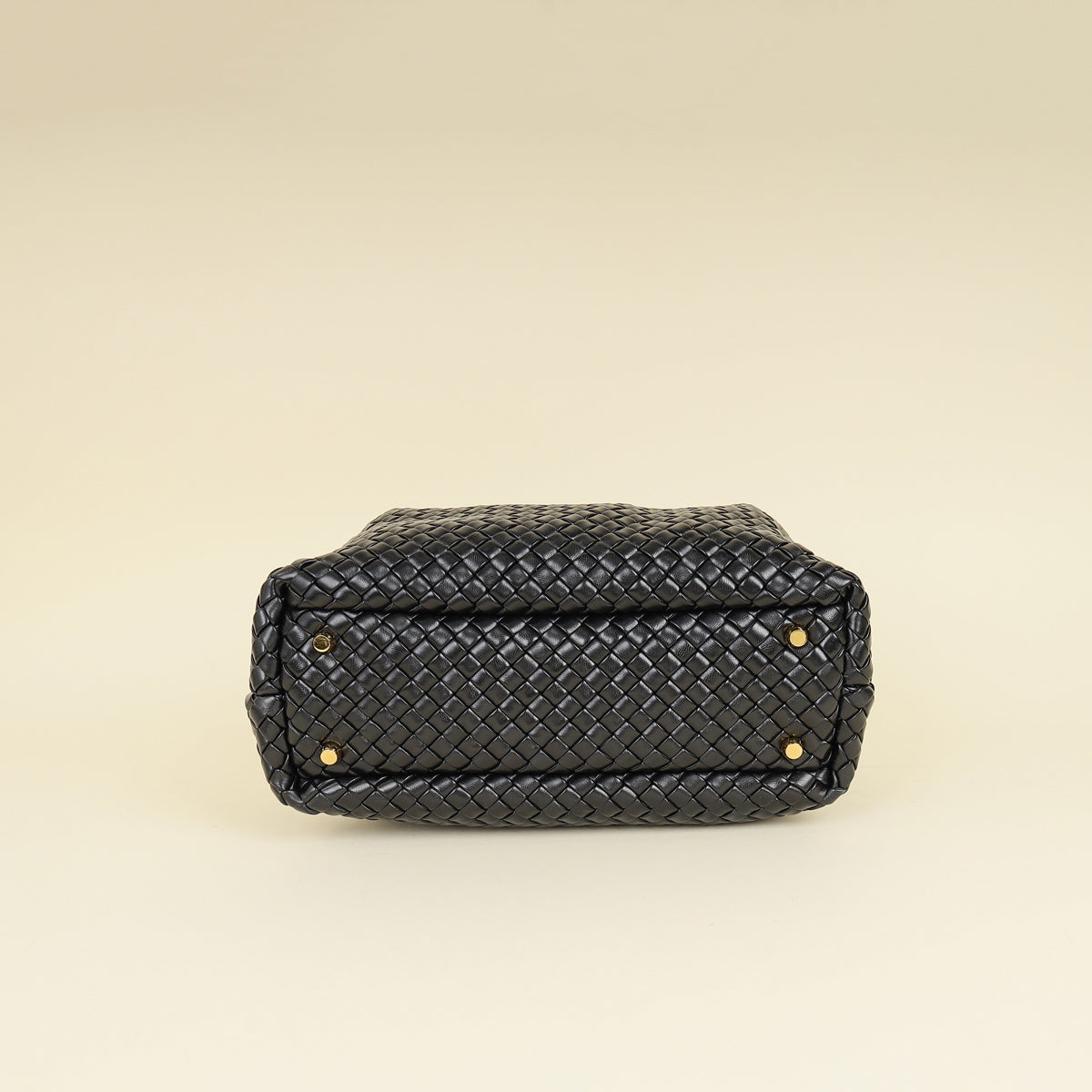 Bottega Veneta Black Padded Intrecciato Bauletto Bag