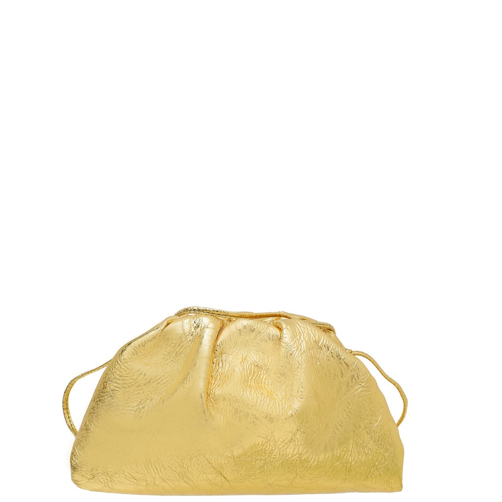 Bottega Veneta Gold The Mini Pouch Clutch