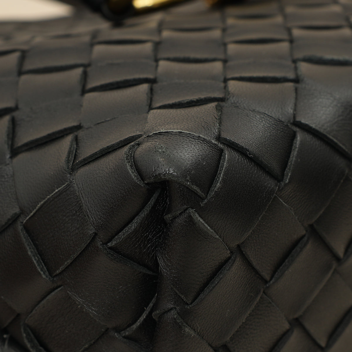 Bottega Veneta Black Intrecciato Andiamo Small Tote Bag