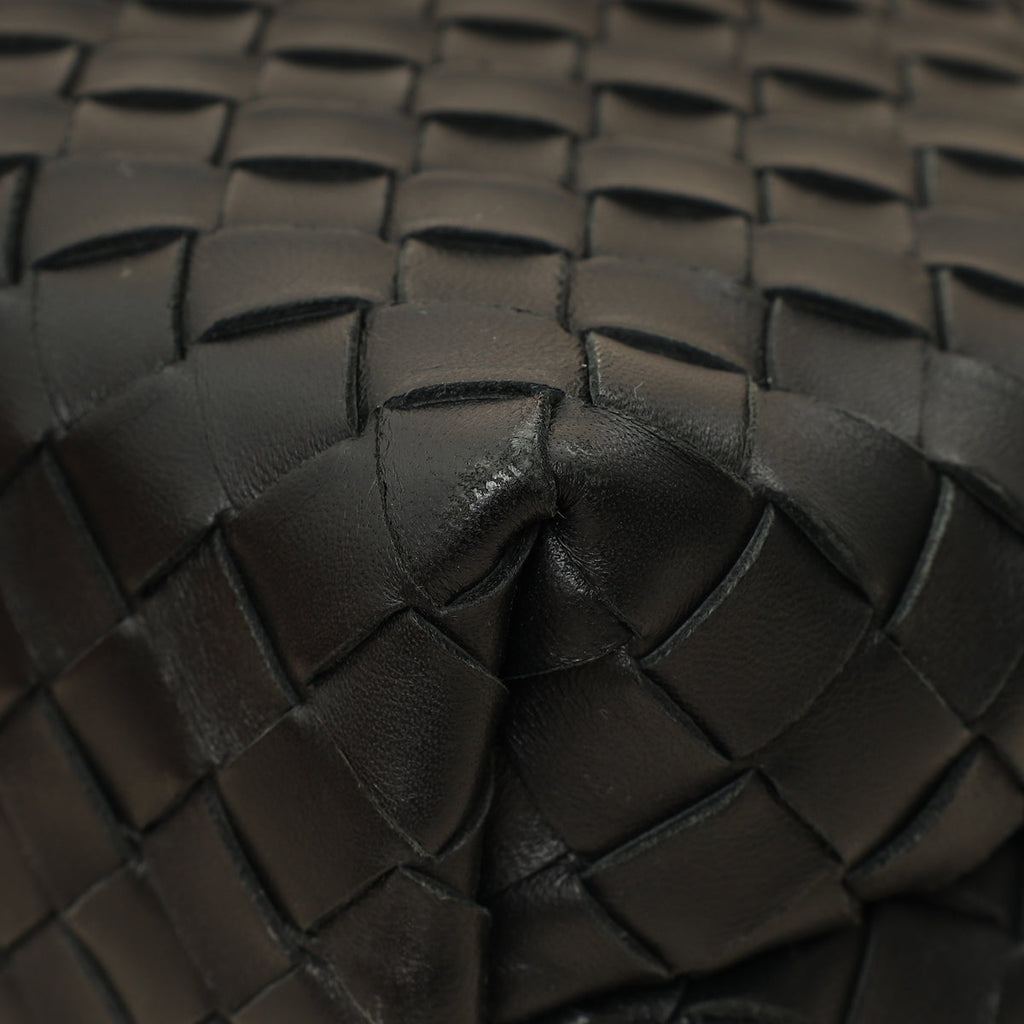 Bottega Veneta Black Intrecciato Andiamo Small Tote Bag